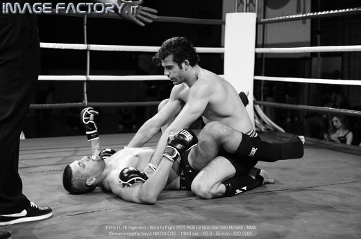 2013-11-16 Vigevano - Born to Fight 3572 Rob Le Noir-Marcello Monetti - MMA